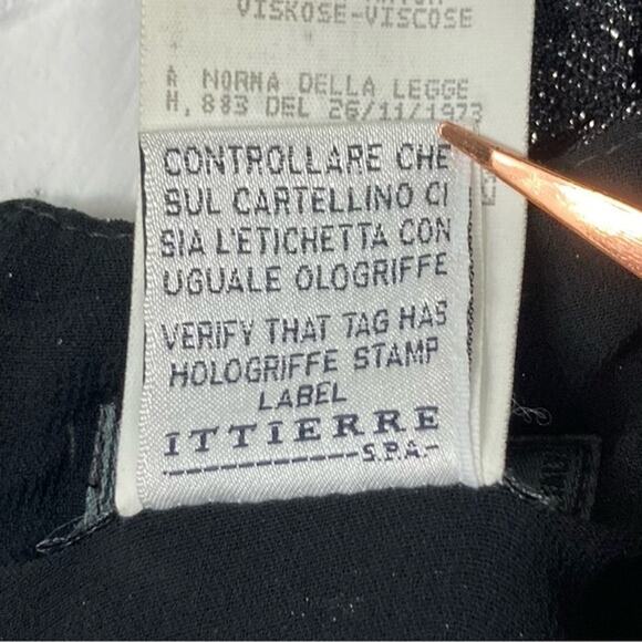 Vintage VERSUS GIANNI VERSACE Dress 28/42~M Black Gold-Metallic 90s Gown Runway - Picture 5 of 11